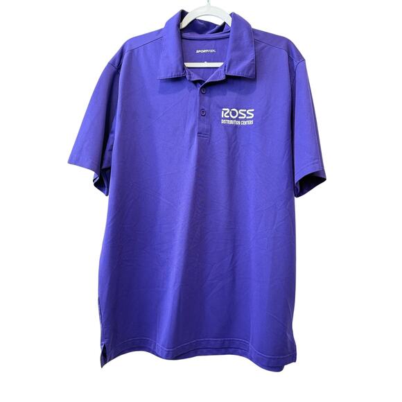 Ross Distribution Center Shirt Solid Purple XL Port Authority Polo Short Sleeve - Picture 1 of 5